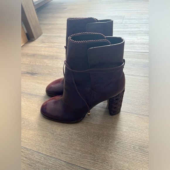 Tory Burch Basket Weave Ankle Boots - Picture 2 of 6